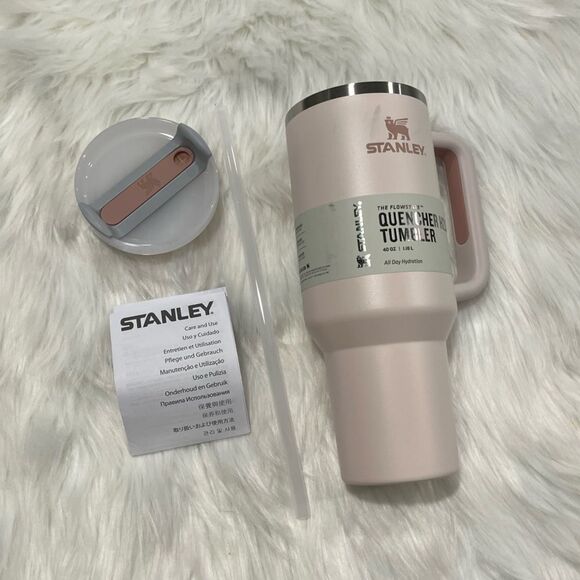 NWT Stanley Flowstate Adventure Quencher H2.0 Travel Tumbler 40 Oz Rose Quartz - Picture 7 of 9